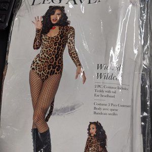 Cosplay Costume Leg Avenue 83784 Wicker Wildcat Leopard Bodysuit